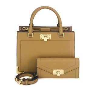 2PCS Michael Kors Kinsley Accordion Satchel Wallet
